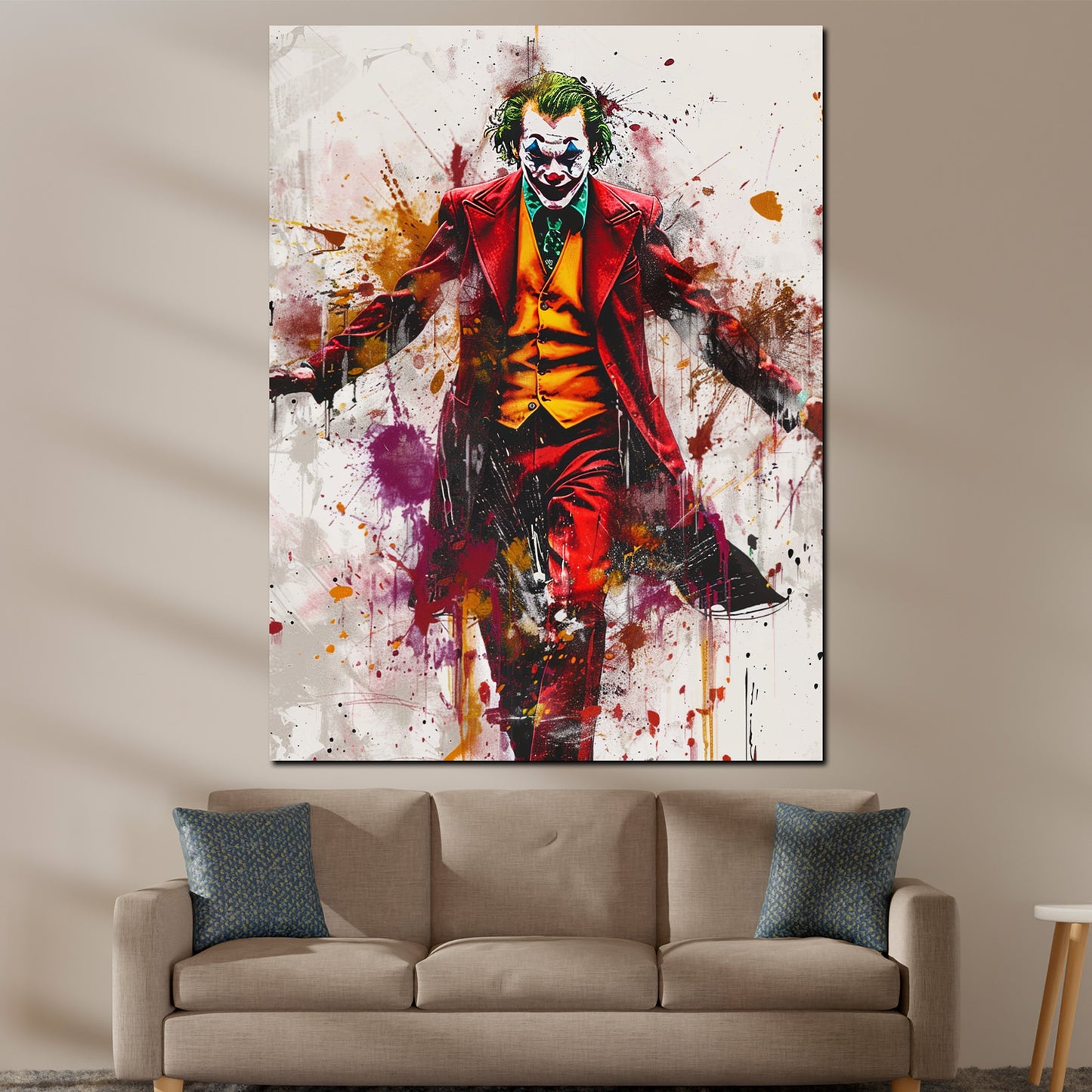 Quadro Joker in stile Pop Art drammatico