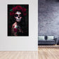 Quadro La Catrina donna mistica teschio rose moderno