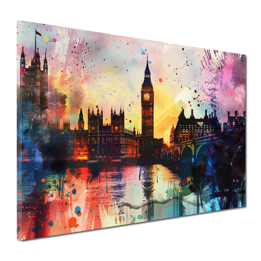 Quadro Londra Big Ben arte pop colorato