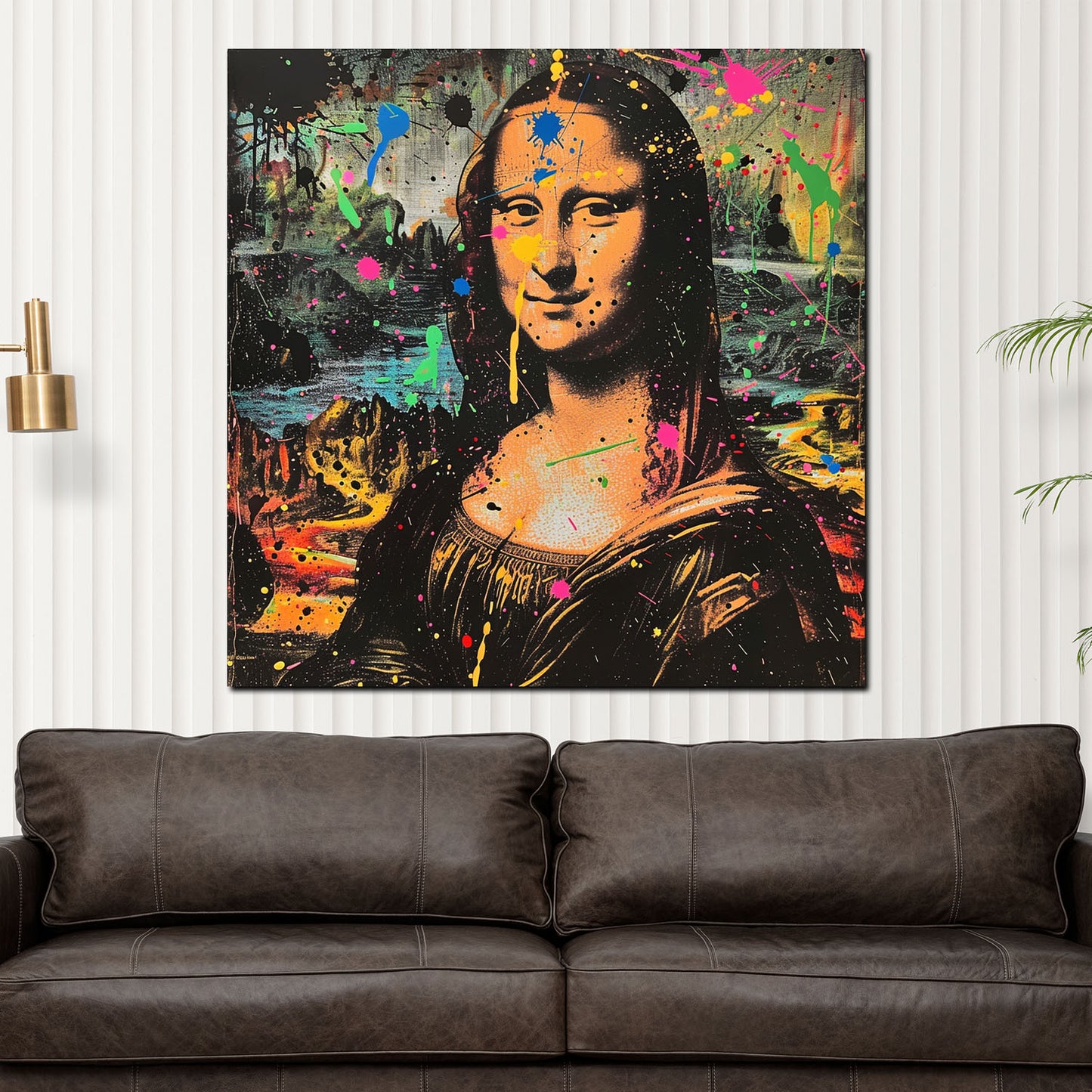 Quadro Mona in stile Pop Art colorato