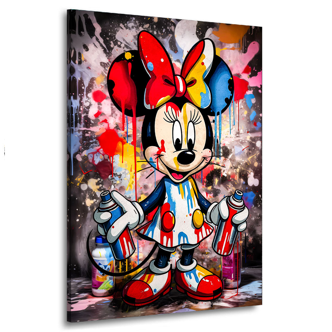 Quadro Pop Art Graffiti Beautiful Minnie Style