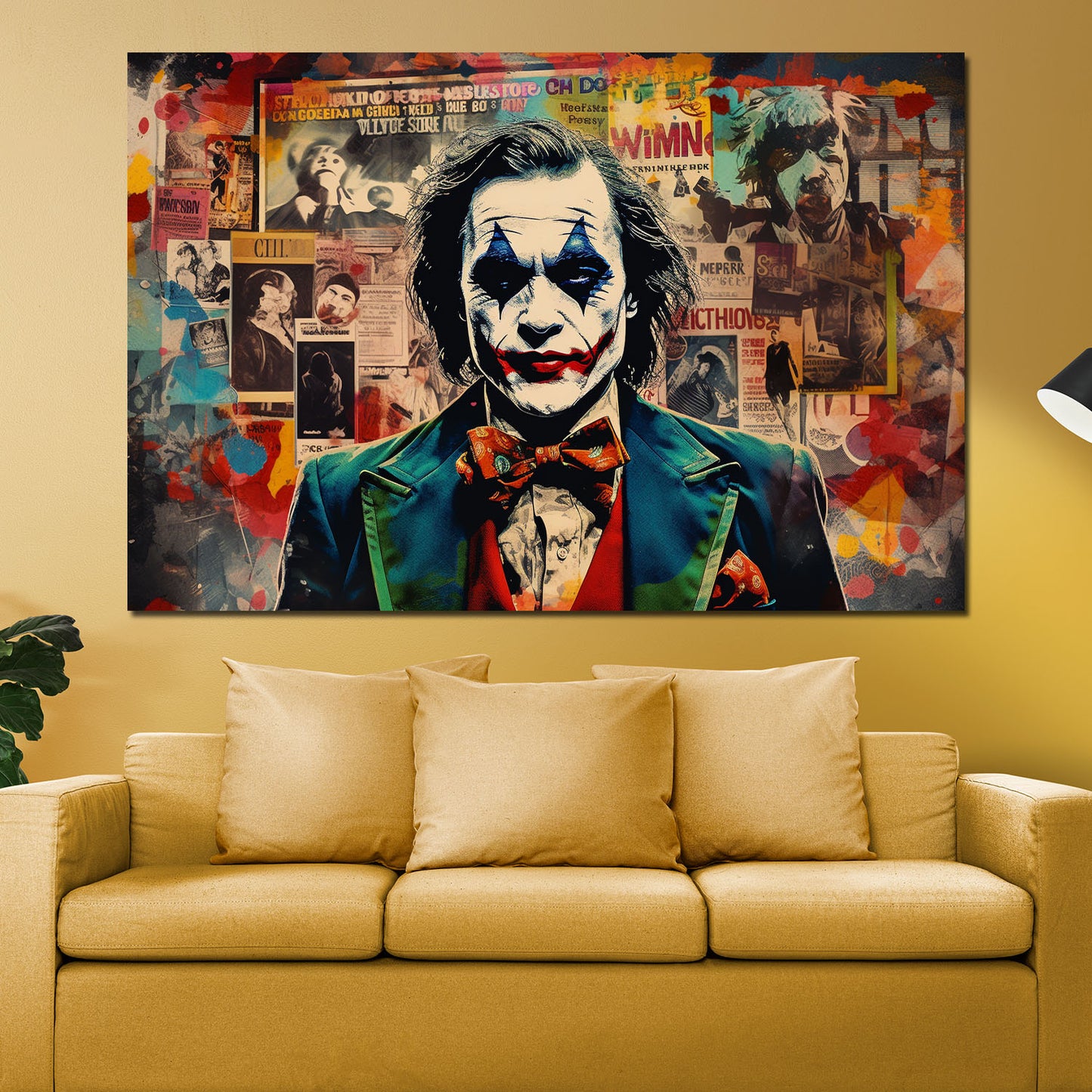 Quadro Pop Art Joker Newspaper Style