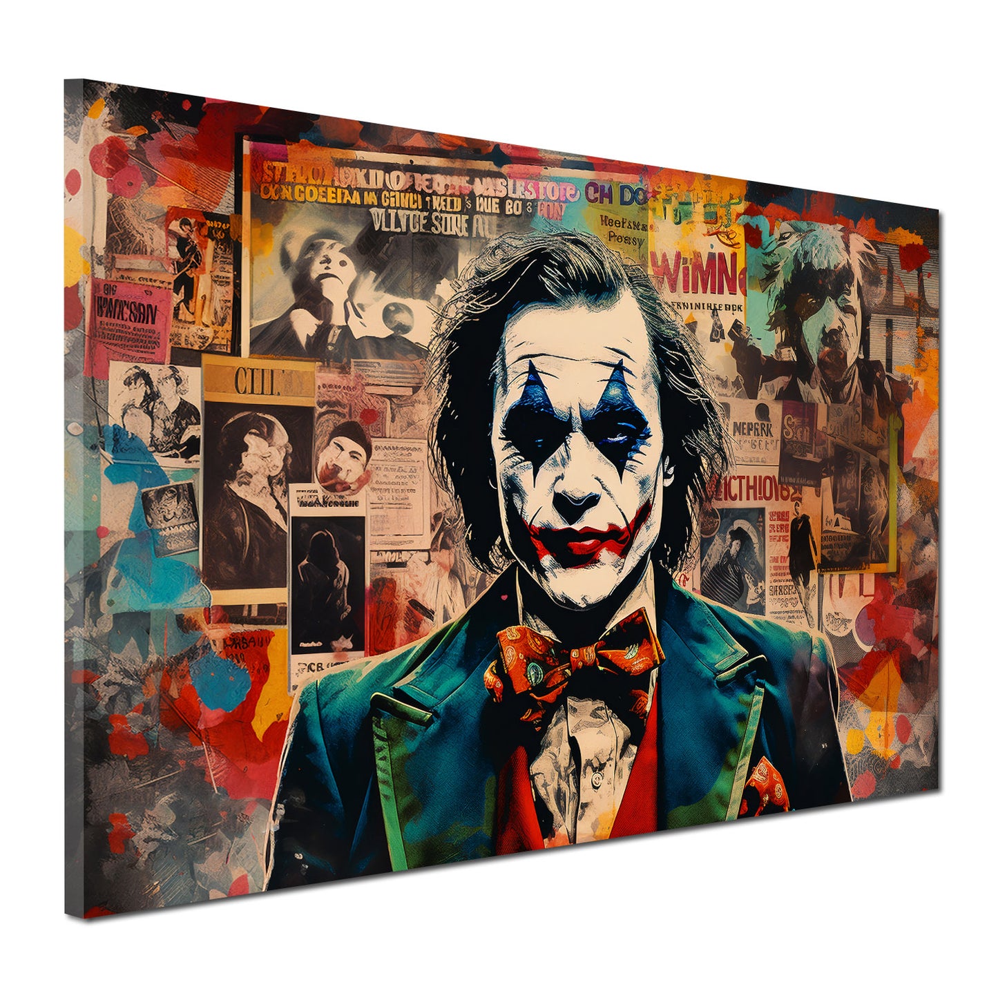 Quadro Pop Art Joker Newspaper Style
