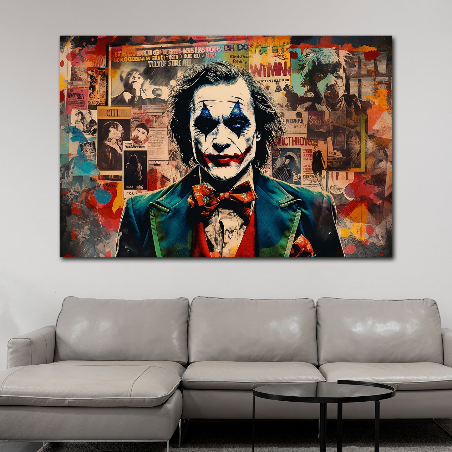 Quadro Pop Art Joker Newspaper Style
