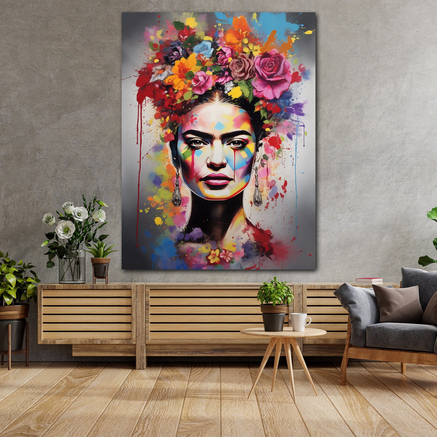 Frida quadro pop art astratto