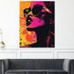 Quadro Pop Art donna ritratto occhiali da sole colorato moderno