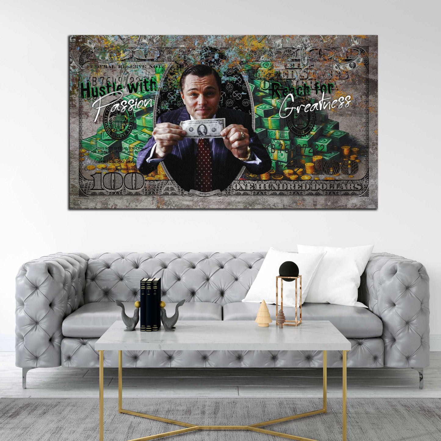 Quadro Pop Art successo denaro motivazione stile Leo