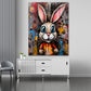 Quadro coniglio stampa su tela Rabbit Abstract Pop Art Style