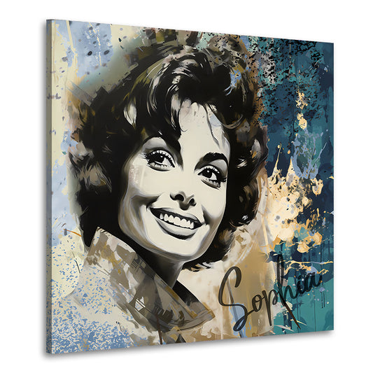 Quadro Ritratto vintage di Sophia astratto
