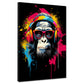 Quadro Scimmia pop art con cuffie e occhiali