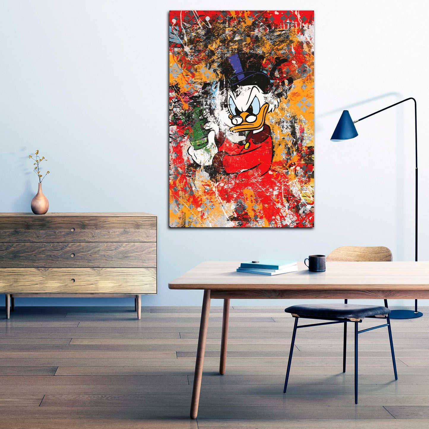 Bilddruck auf Leinwand Bild Onkel Dagobert Absttrakt Pop Art Comic