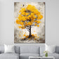Quadro albero autunnale giallo natura arte moderna