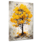 Quadro albero autunnale giallo natura arte moderna