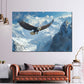 Quadro aquila montagne neve volo libertà potenza natura