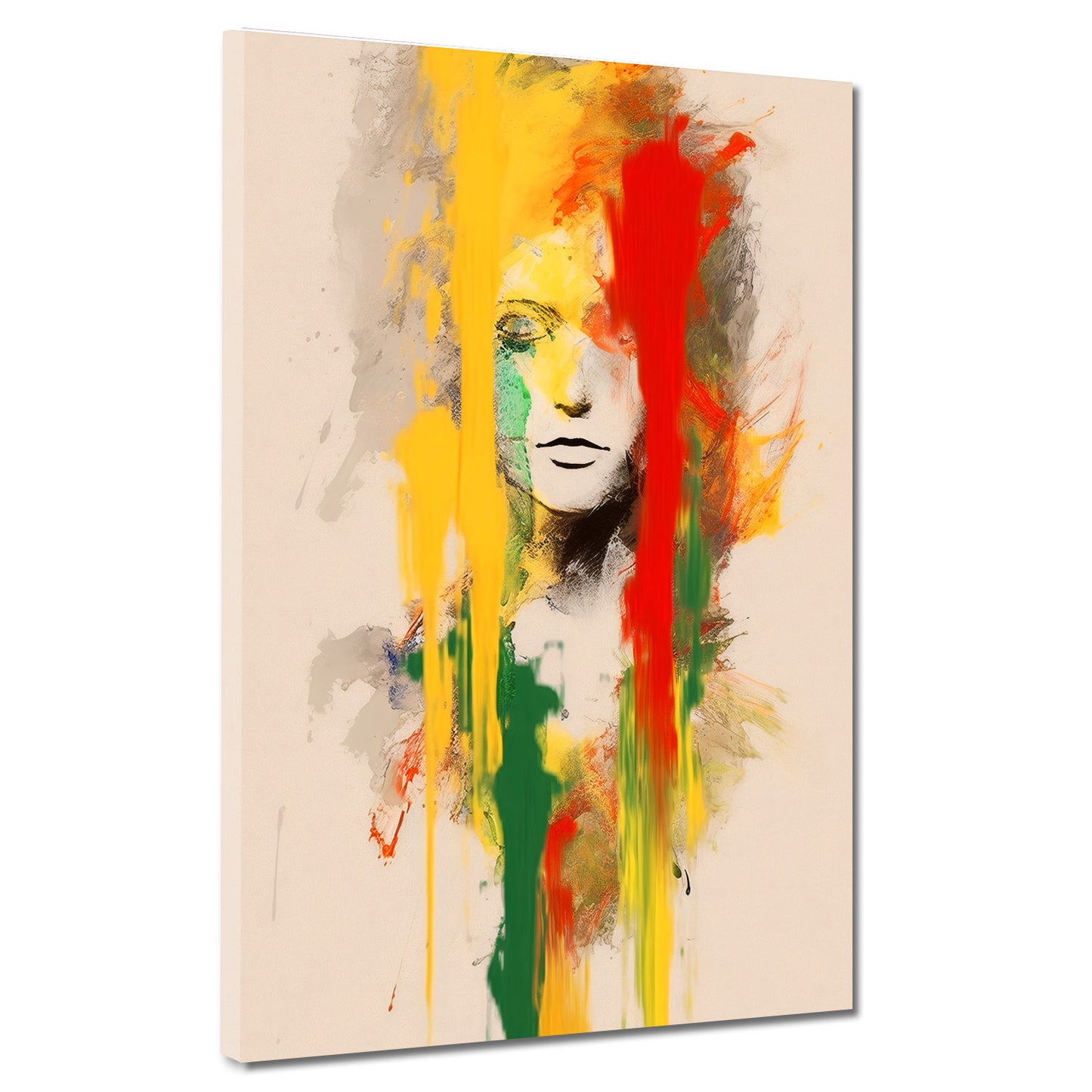 Quadro astratto Face Yellow
