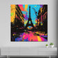 Quadro astratto Parigi Torre Eiffel Pop Art Street Art colorato