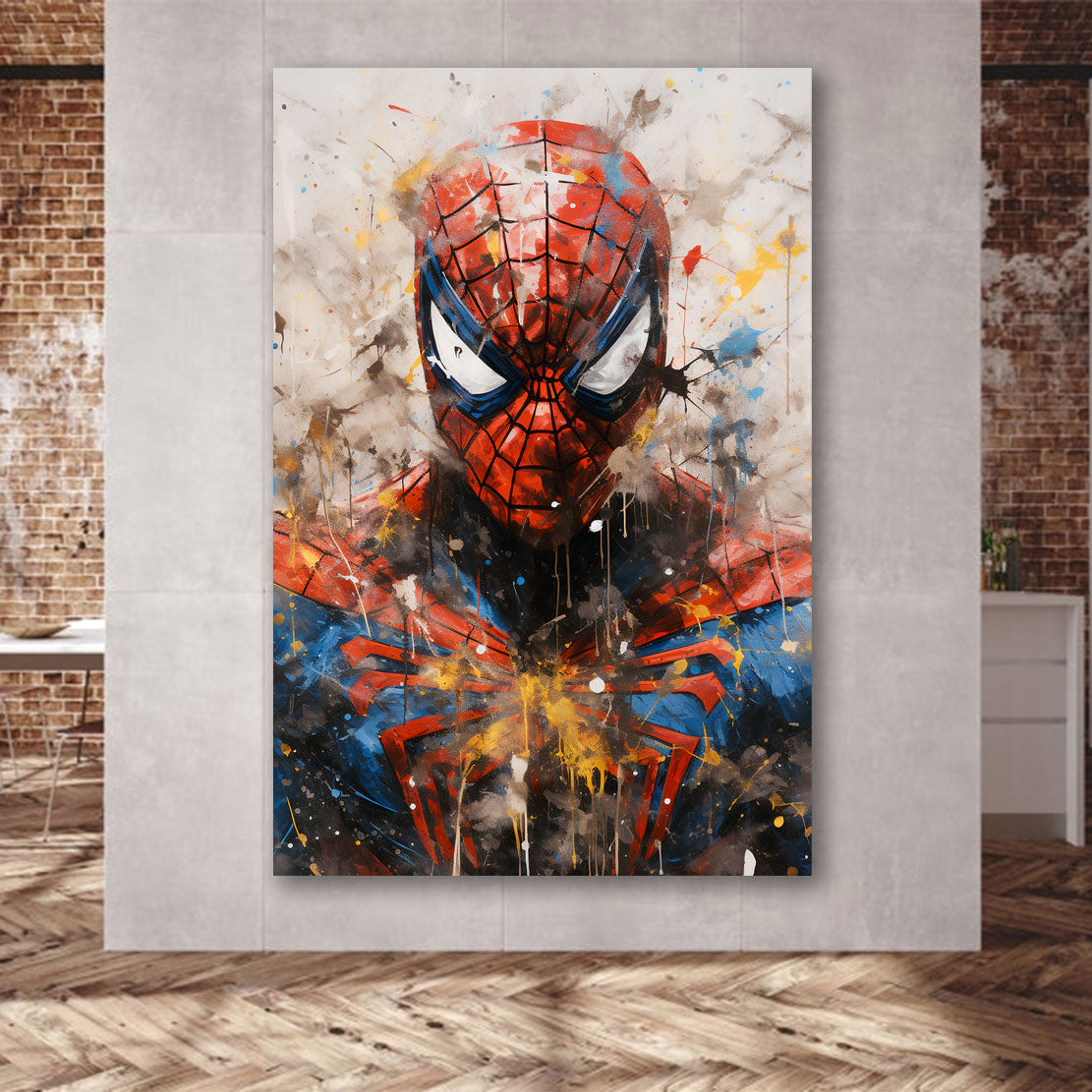 Spider Pop Art quadro astratto Colour Splatter Style