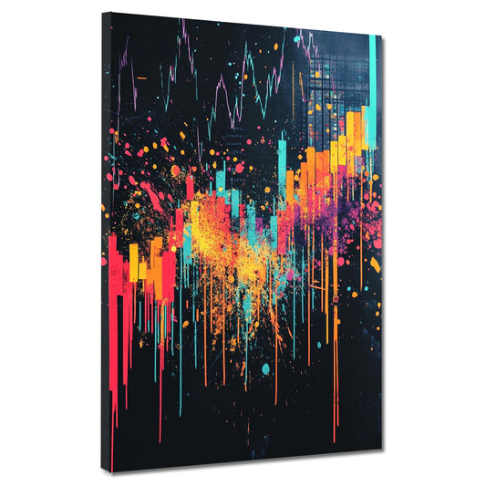 Quadro astratto borsa pop art