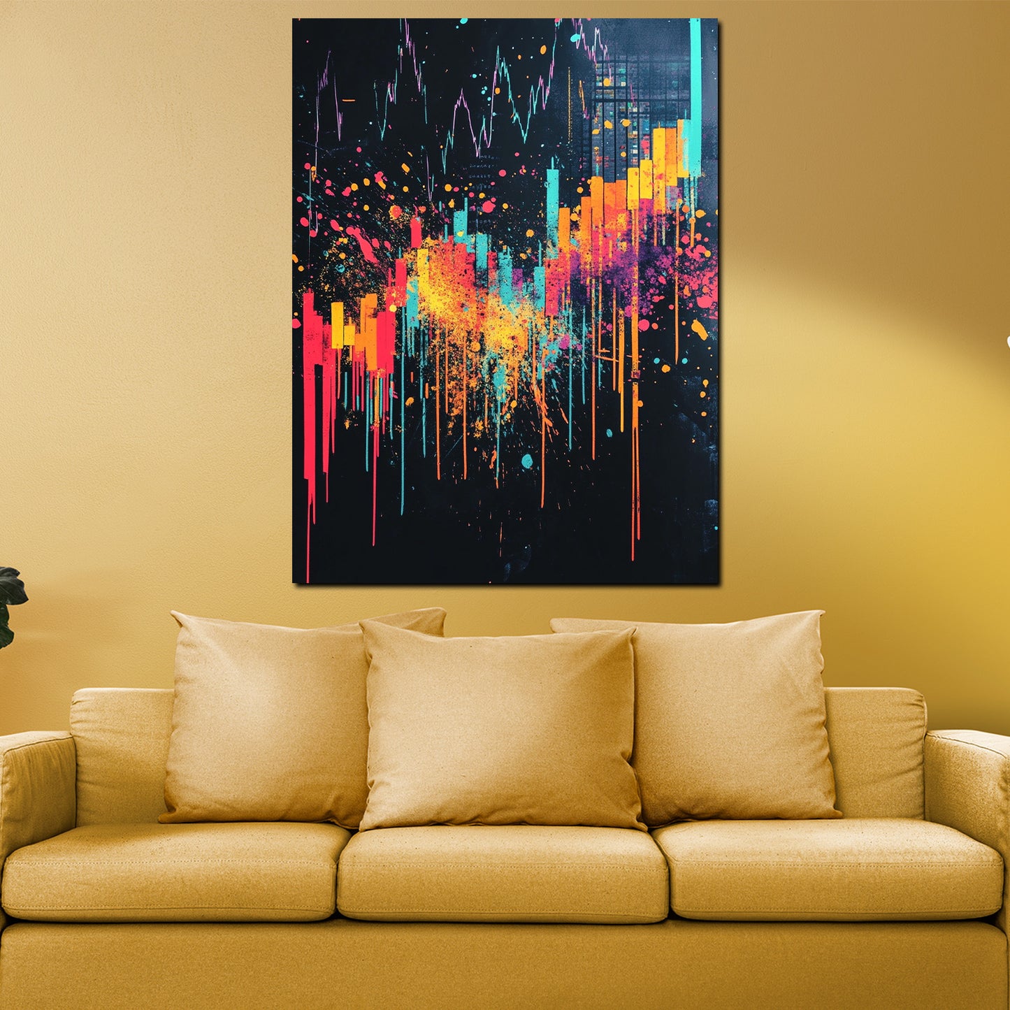 Quadro astratto borsa pop art