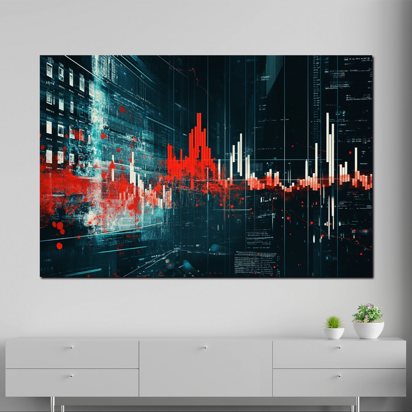 Quadro astratto borsa