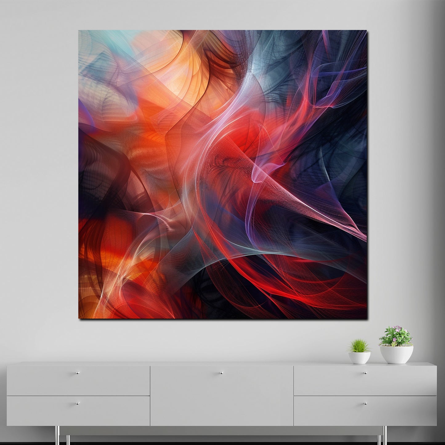 Quadro astratto colori vivaci dinamico