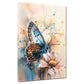 Quadro astratto farfalla su fiore colorato