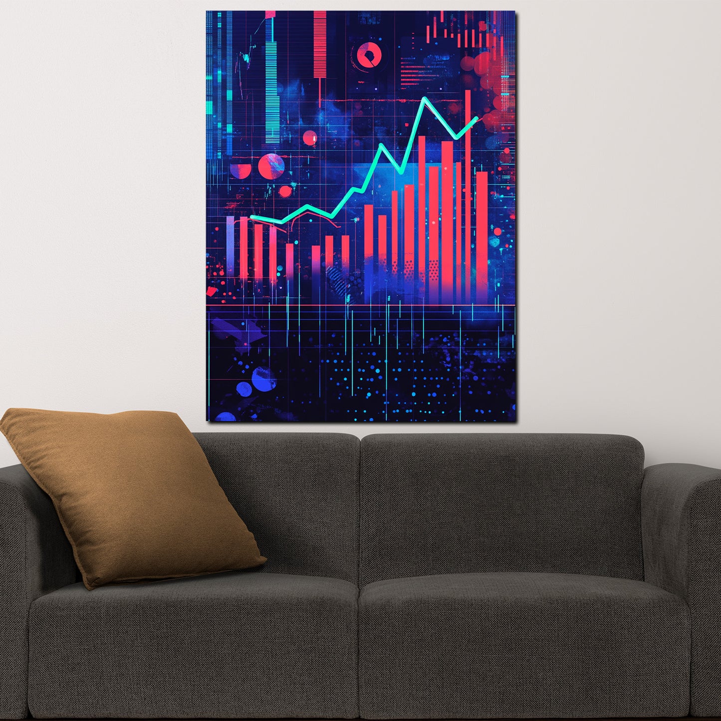 Quadro astratto grafico finanziario denaro investimento