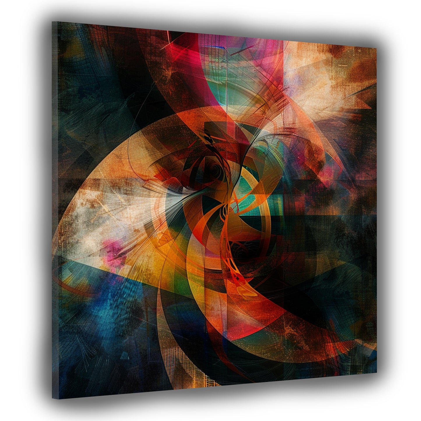 Quadro astratto moderno con colori vibranti