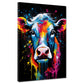 Quadro astratto mucca Pop Art