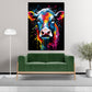 Quadro astratto mucca Pop Art