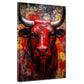 Quadro astratto toro red style