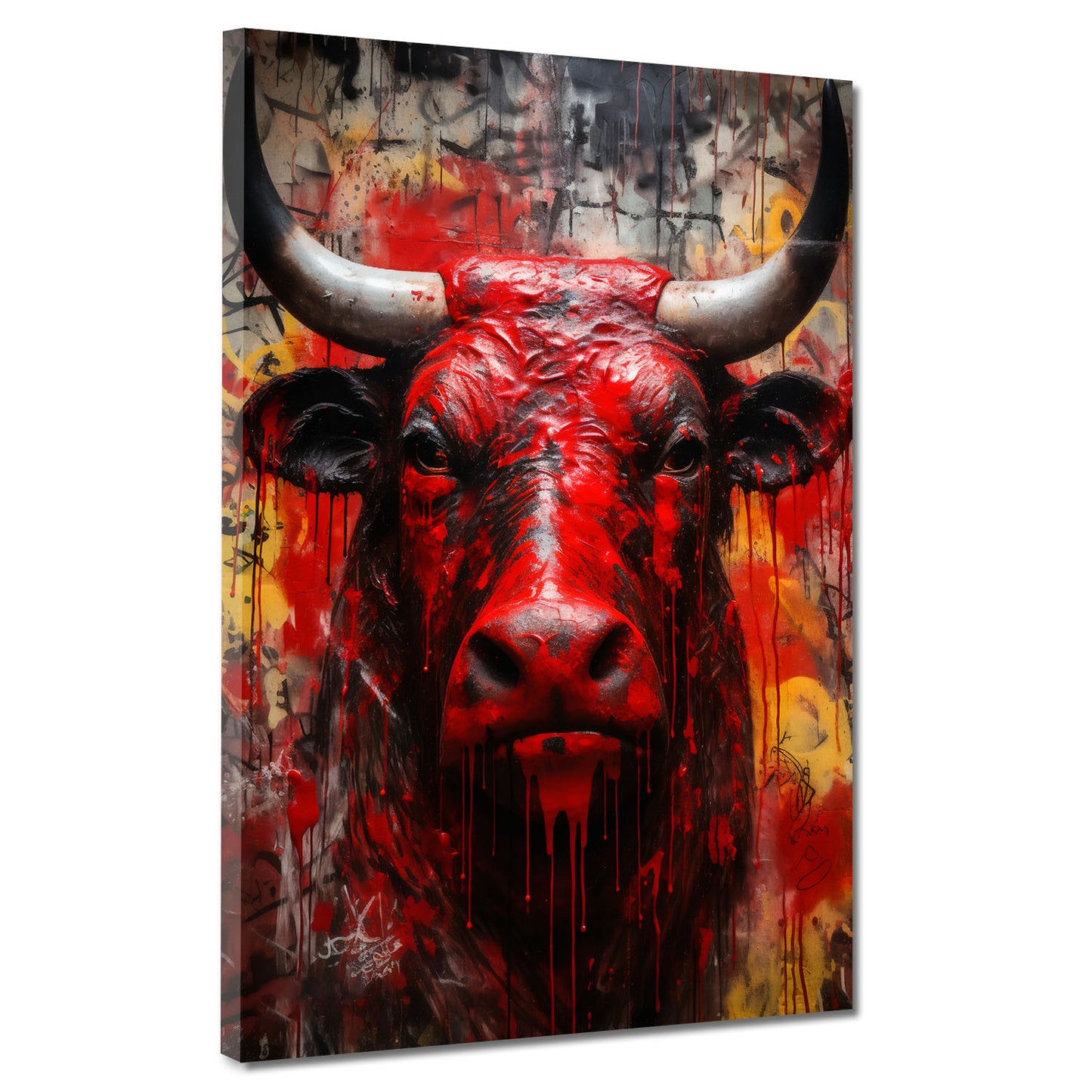 Quadro astratto toro red style