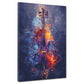 Quadro astratto violino colorato arte musicale Pop Art moderna