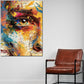 Quadro astratto volto occhio arte pop colorata moderna
