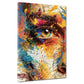 Quadro astratto volto occhio arte pop colorata moderna