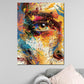 Quadro astratto volto occhio arte pop colorata moderna