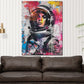 Quadro astronauta donna pop art colorata moderna