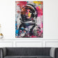 Quadro astronauta donna pop art colorata moderna