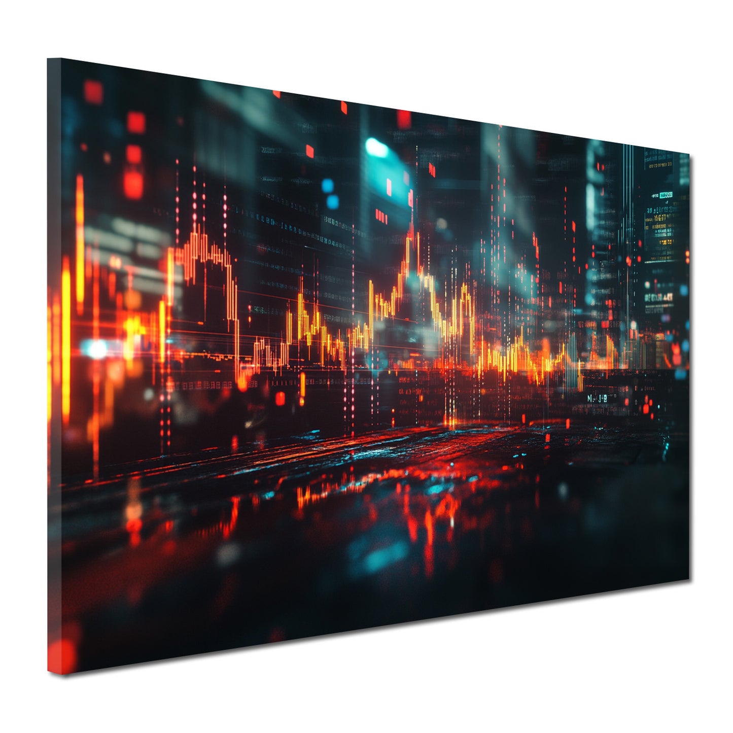 Quadro borsa crescita urbana mercati finanza tecnologia