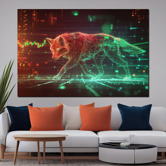 Quadro borsa lupo trading motivazione successo moderno