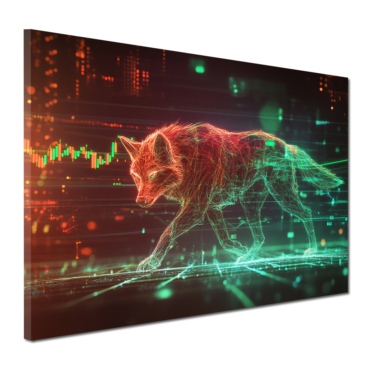 Quadro borsa lupo trading motivazione successo moderno