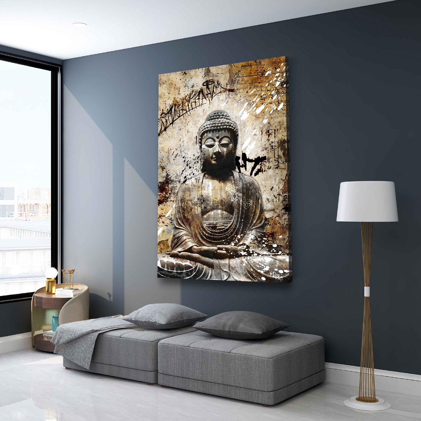 Quadro buddha meditazione spiritualità