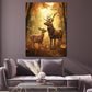 Quadro cervi coppia bosco autunno natura