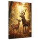 Quadro cervi coppia bosco autunno natura