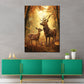 Quadro cervi coppia bosco autunno natura