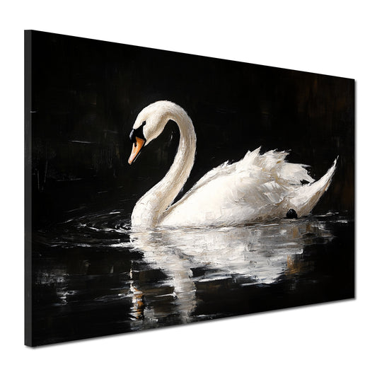 Quadro cigno bianco elegante natura stile moderno