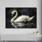 Quadro cigno bianco sull'acqua calma eleganza armonia natura moderno