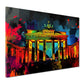 Quadro città pop art berlino porta di brandeburgo colorato luminoso
