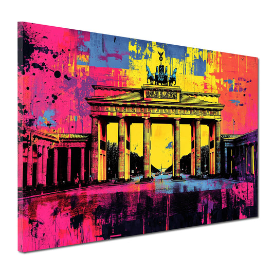 Quadro città pop art berlino porta di brandeburgo