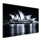 Quadro città sydney opera house notte architettura riflesso sull'acqua